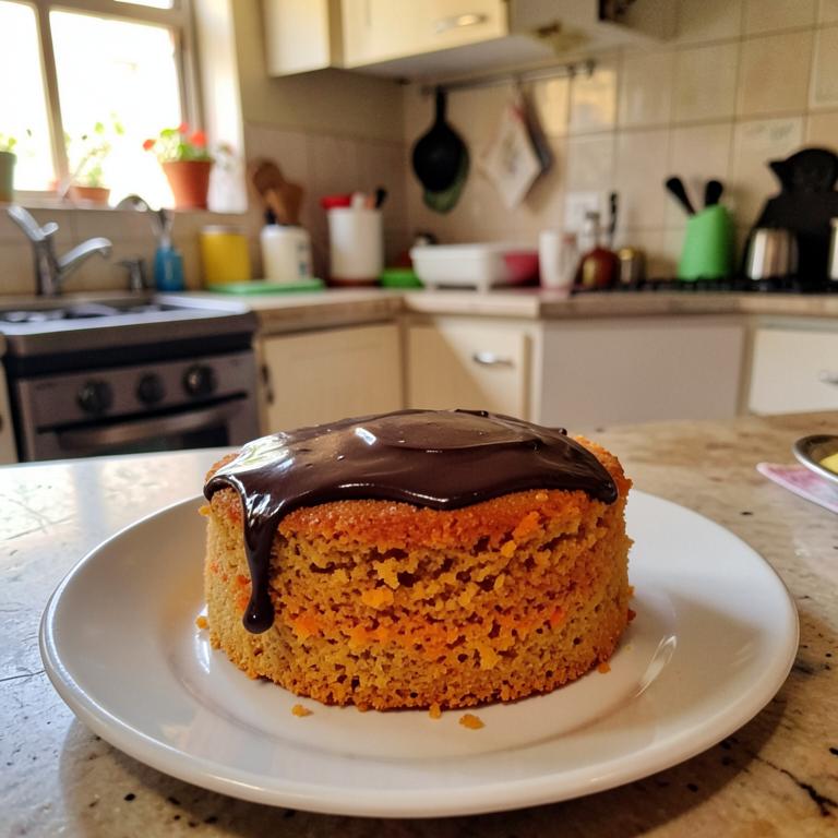 Bolo de cenoura com cobertura de chocolate